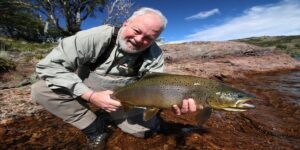 Brown trout fly fishing Patagonia Chile