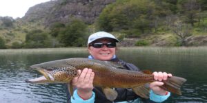 Brown trout fly fishing Patagonia Chile
