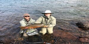Brown trout fly fishing Patagonia Chile