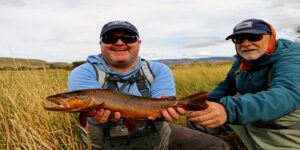 Brown trout fly fishing Patagonia Chile