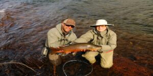 Brown trout fly fishing Patagonia Chile