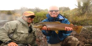 Brown trout fly fishing Patagonia Chile